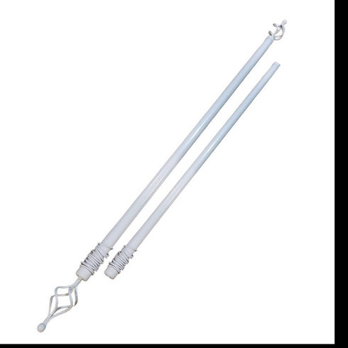 Expandable Curtain Double Rod with Twisted Cage Finial - 2m